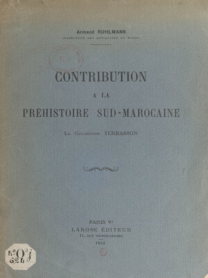 cover image of Contribution à la préhistoire sud-marocaine